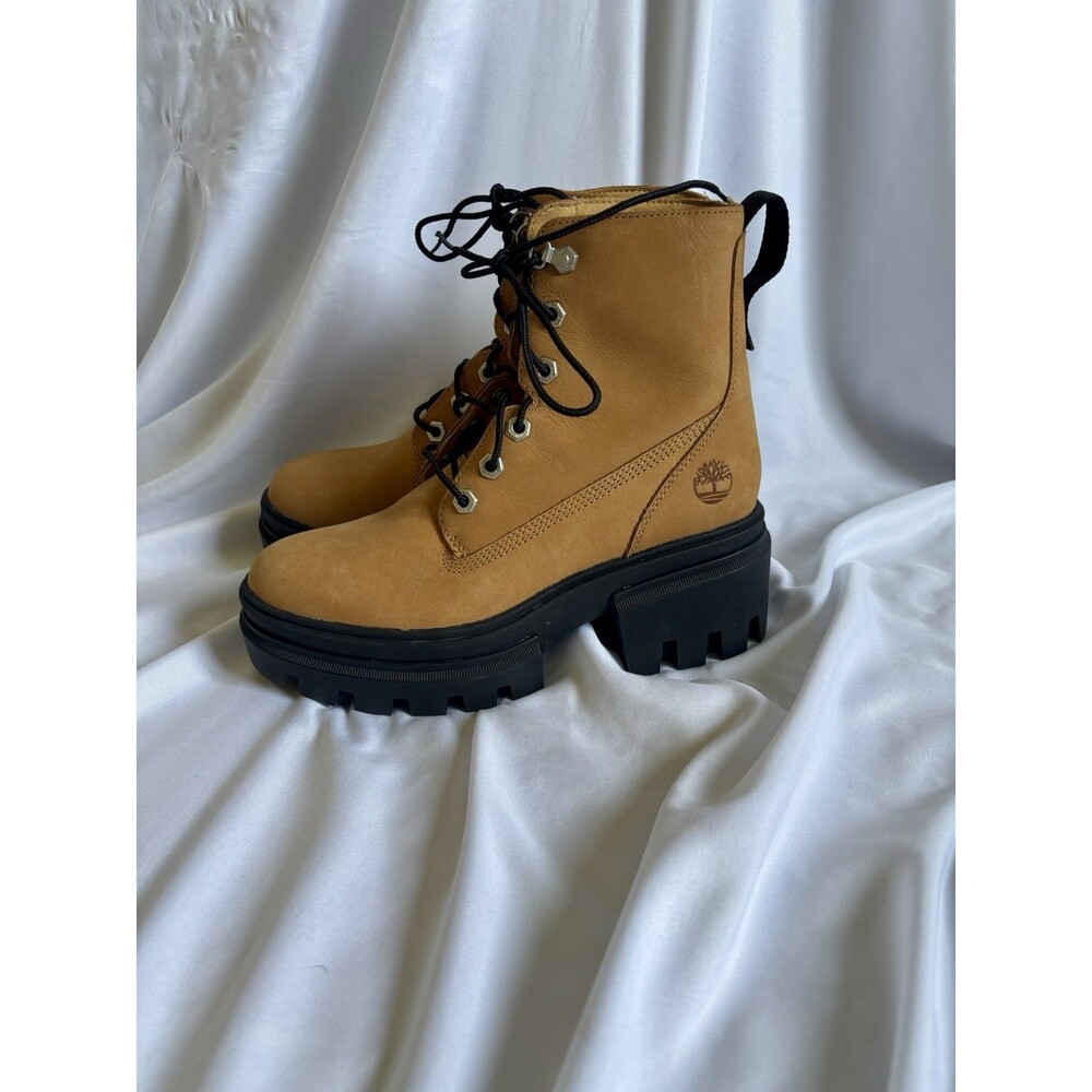 Timberland Women's Everleigh 6-Inch Lace-Up Boot US 6 Wheat Nubuck - Picture 4 of 7